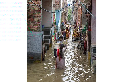 Waterlogging in parts of JJ colony